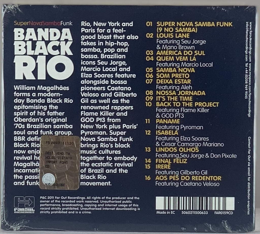 Banda Black Rio - Super Nova Samba Funk (CD novo) | Tracks Rio